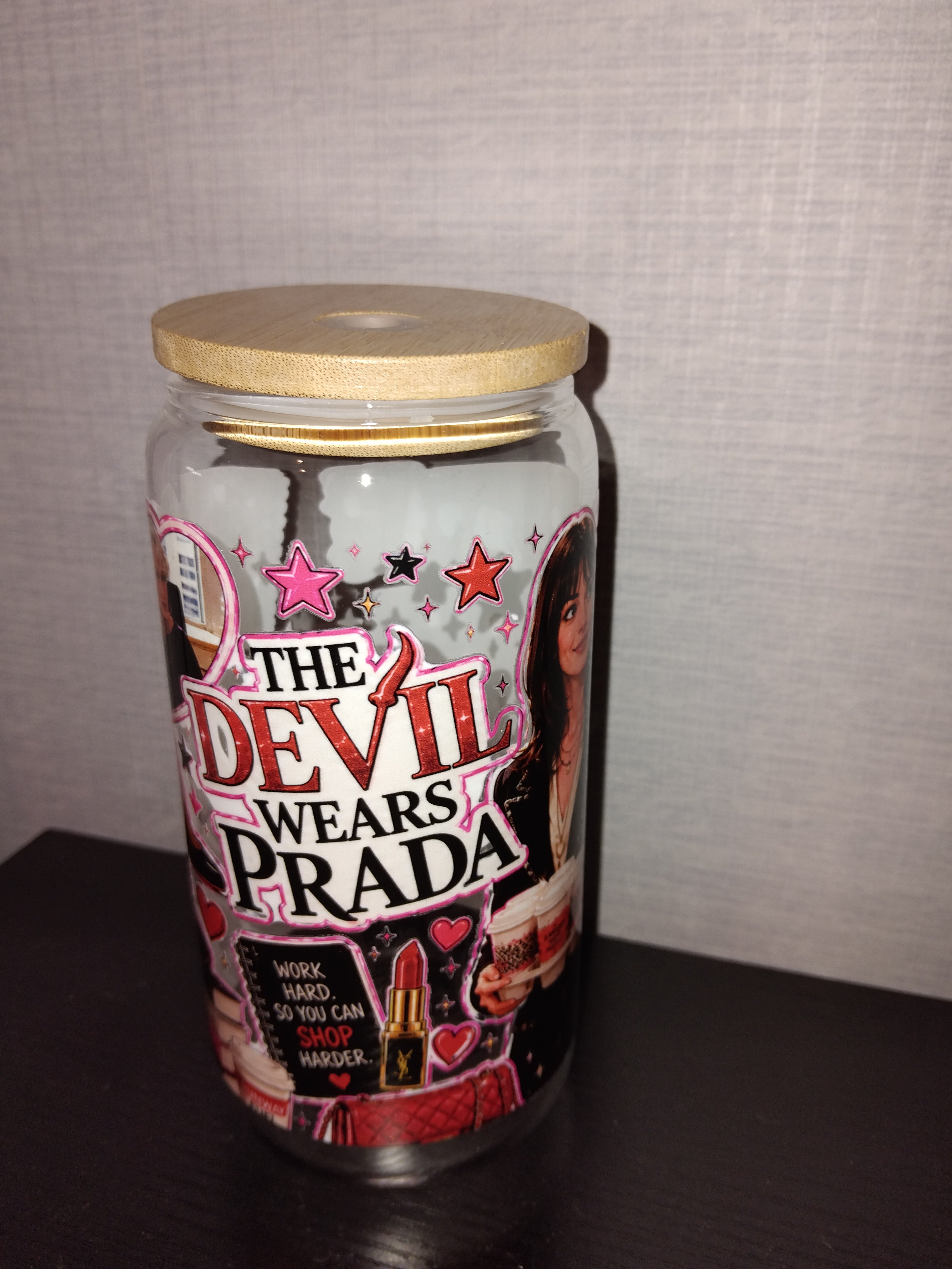 Devil prada wears libby glass tumbler