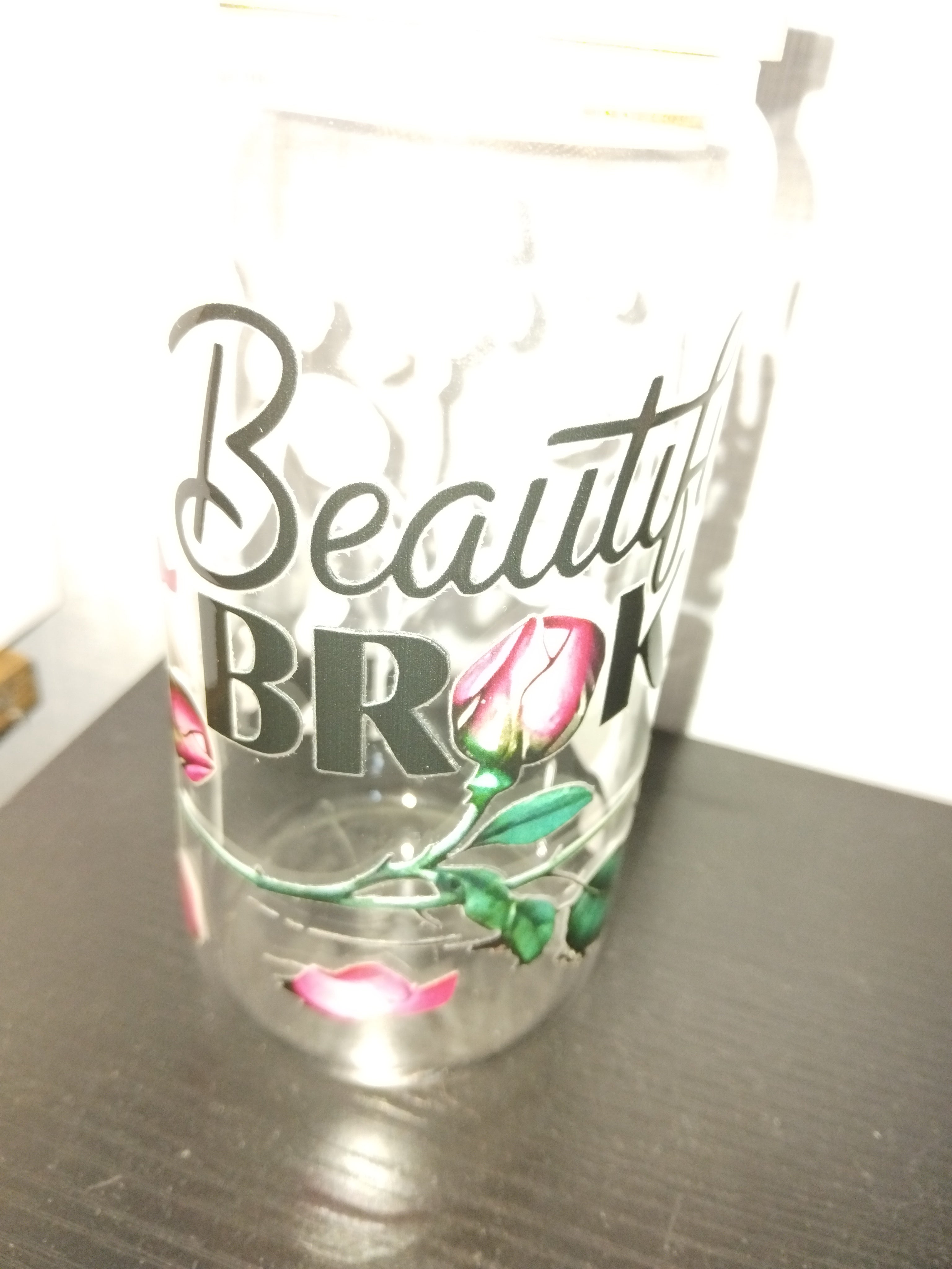 Beautifully broken glass tumbler