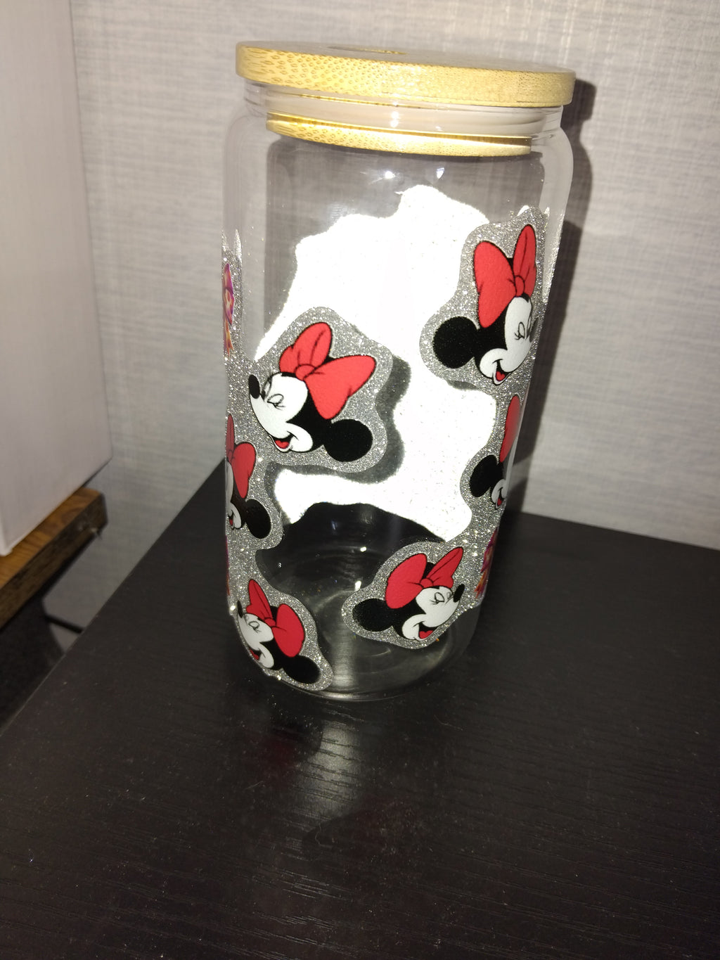 Minnie libby gladd tumbler glitter